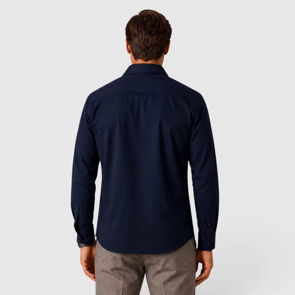 Men's Slim-Fit Brushed Cotton-Look Overshirt
