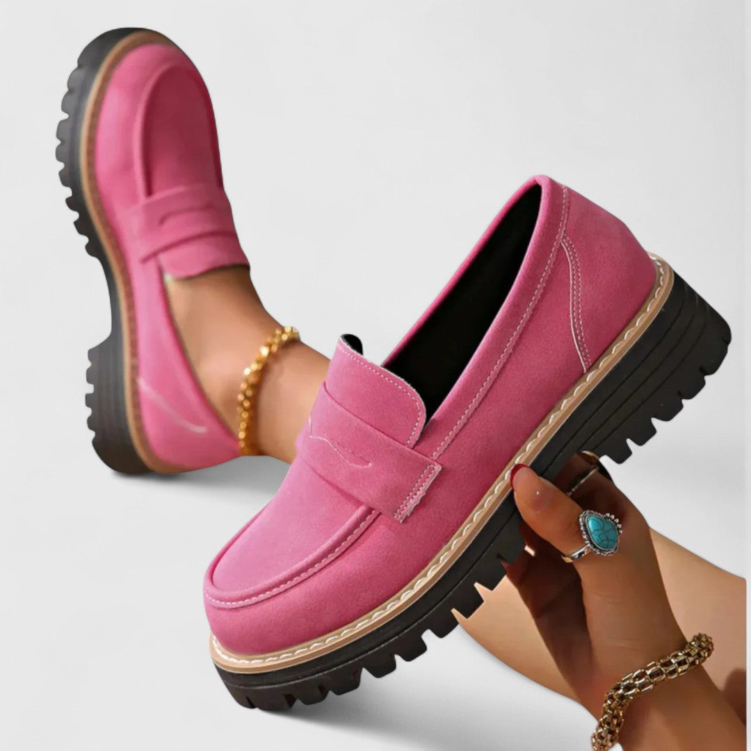 Comfort slip-on loafers shown at an angle