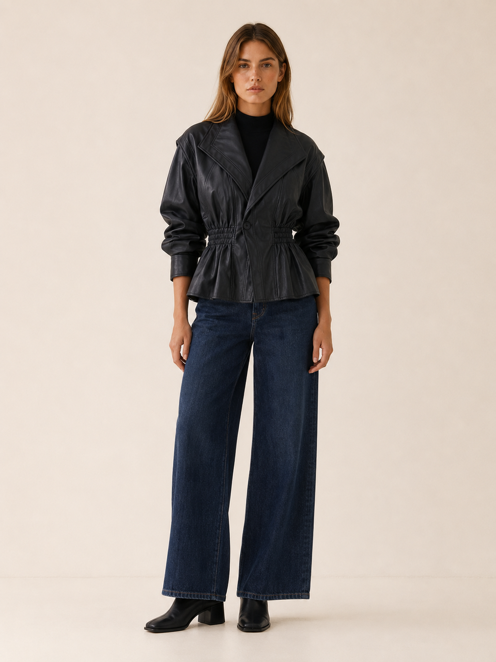 Peplum Jacket Black
