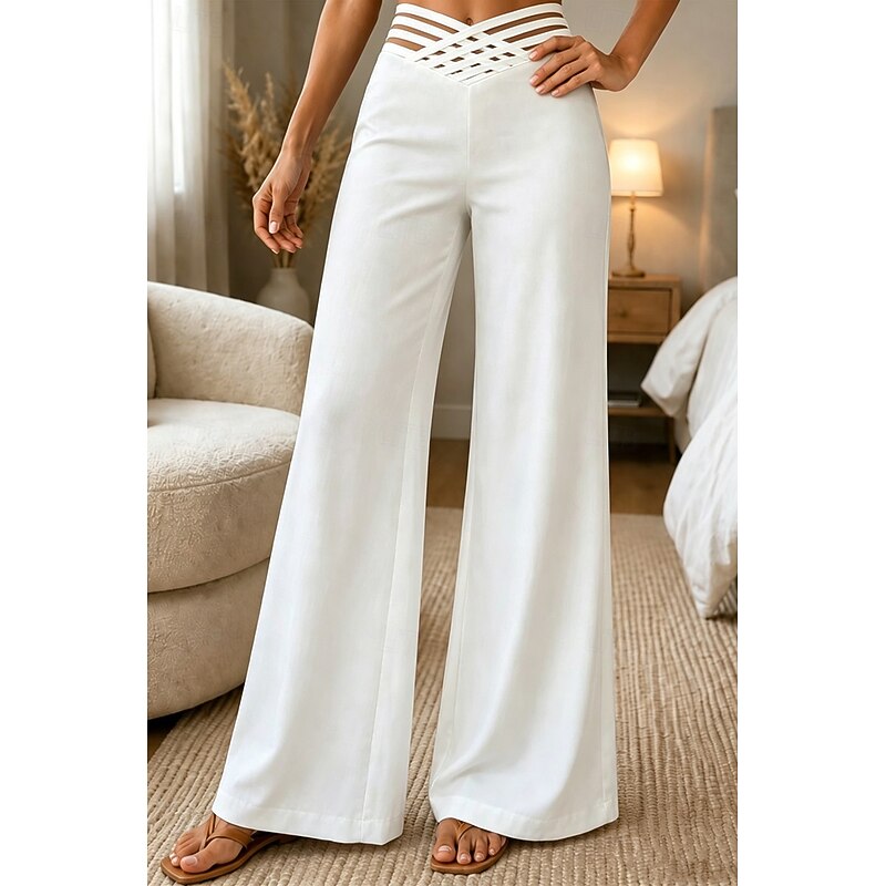 Women's High-Waisted Wide-Leg Trousers – view 2