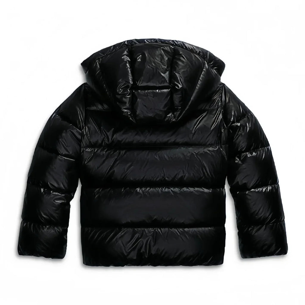 Quilted hooded puffer jacket with side pockets