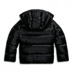 Quilted hooded puffer jacket with side pockets