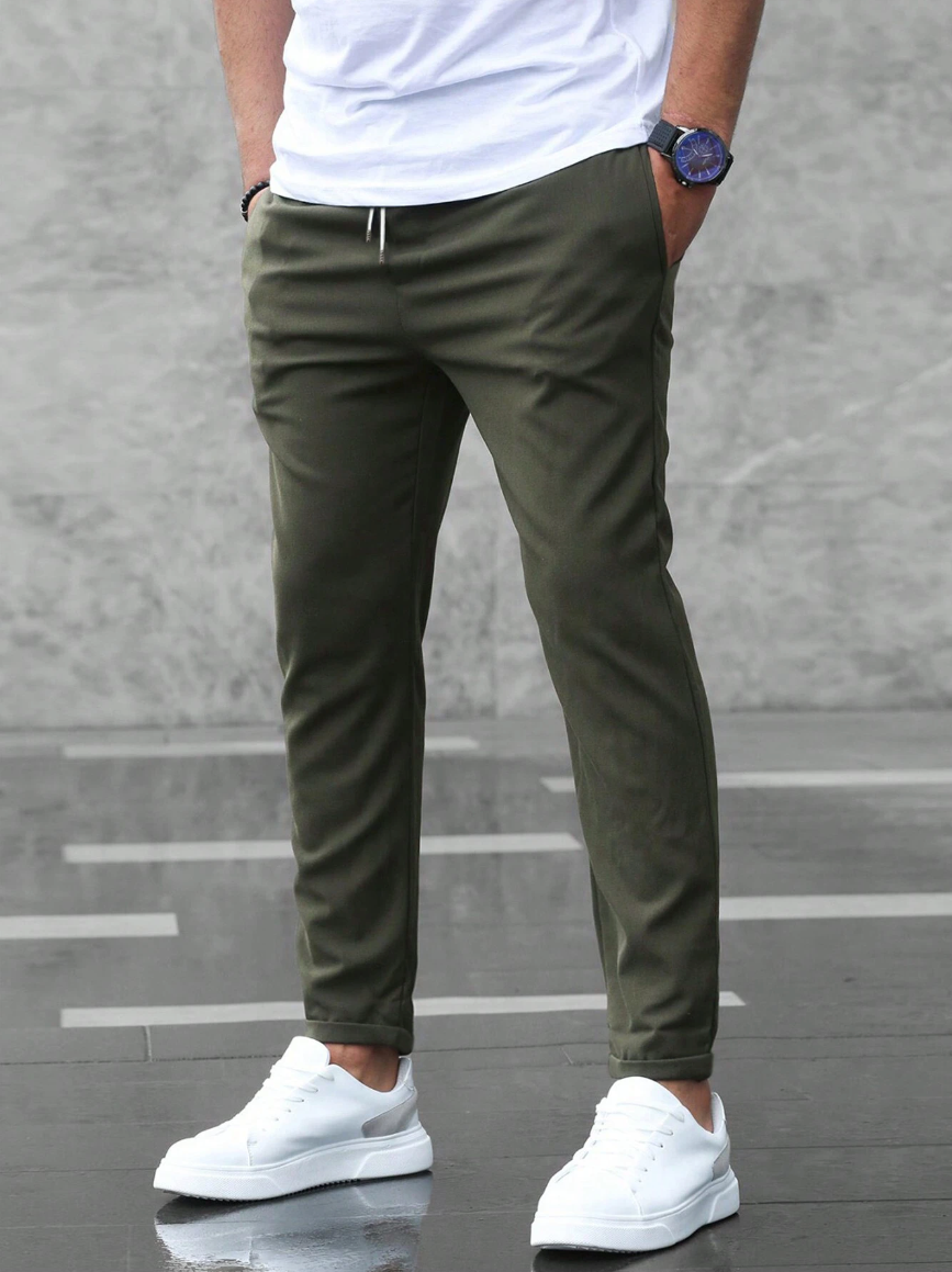 Stretch Comfort Trousers Army Green