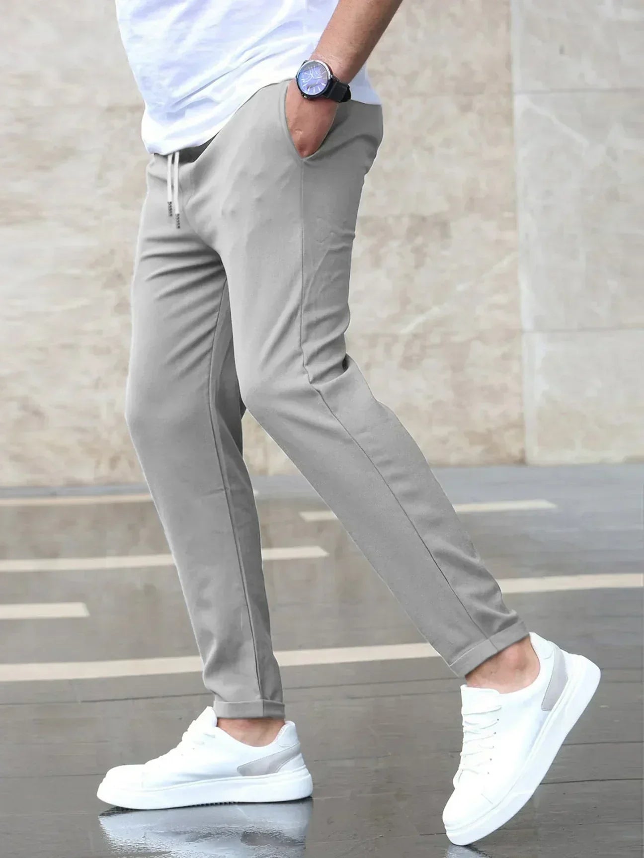 Stretch Comfort Trousers Grey