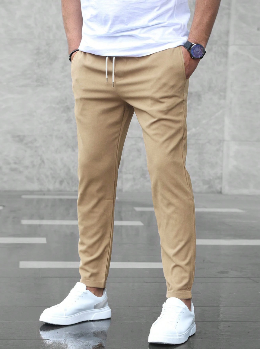 Stretch Comfort Trousers Beige
