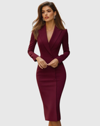 Tailored midi dress full-length view