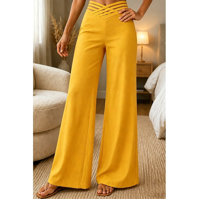 Women's High-Waisted Wide-Leg Trousers – view 9
