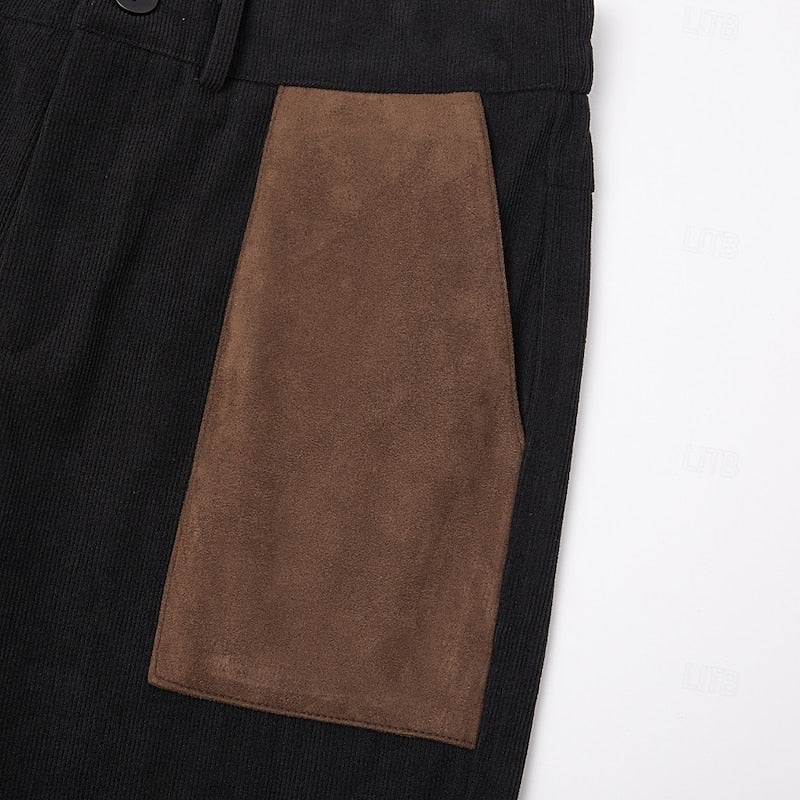 Men's Relaxed Cargo Trousers, Patchwork Detail – view 8