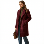Windowpane check coat in an alternate colourway