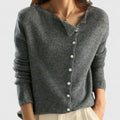 Women's button-down cardigan in gray