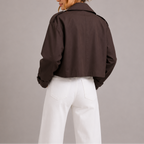 Women's Cropped Trench Coat detail
