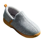 Women's cushioned slipper worn on foot