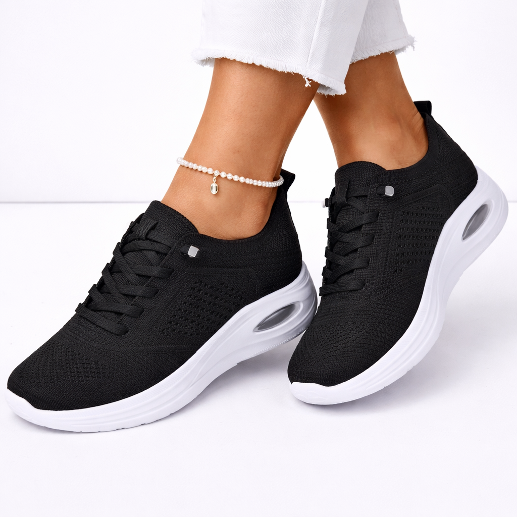 Women's orthopedic slip-on sneakers in black