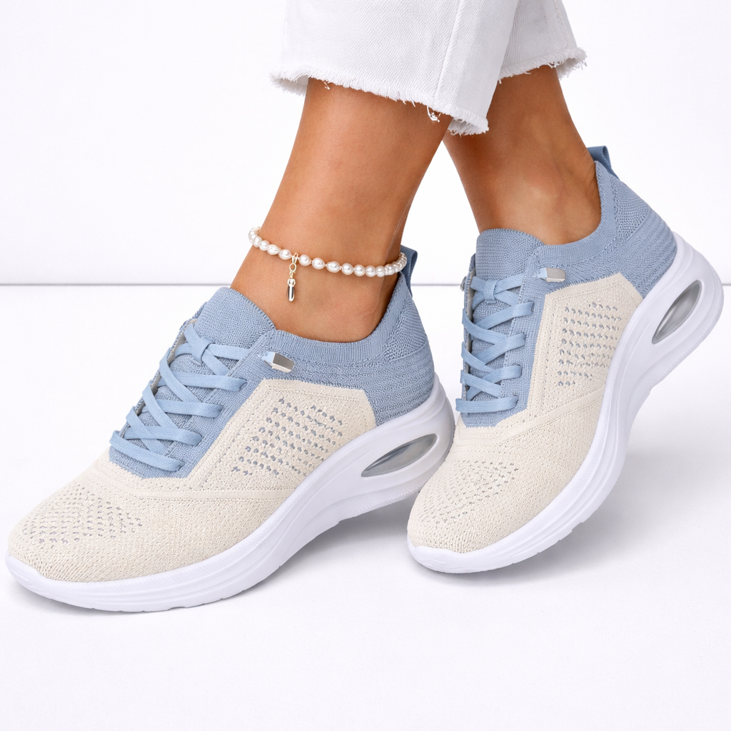 Women's orthopedic slip-on sneakers in blue