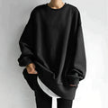 Women's oversized tunic sweater in black