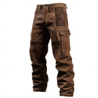 Men's Relaxed Cargo Trousers, Patchwork Detail