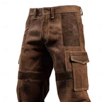 Men's Relaxed Cargo Trousers, Patchwork Detail – view 2